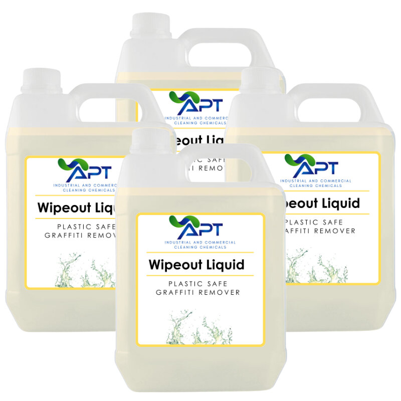 Plastic Safe Graffiti Remover - Wipeout Liquid - 4 x 5 Litres