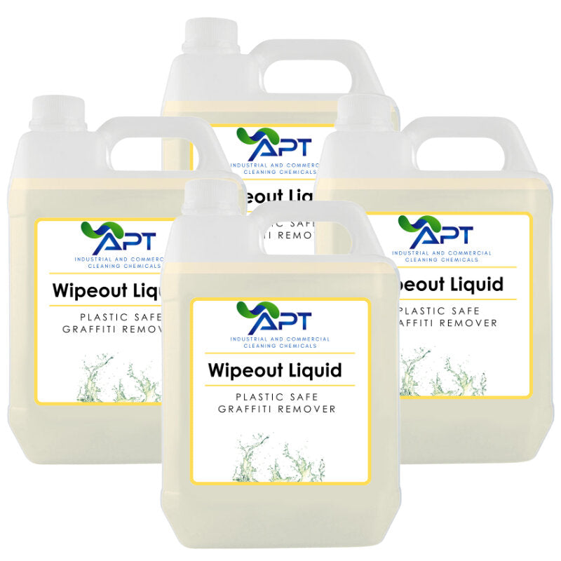 Plastic Safe Graffiti Remover - Wipeout Liquid - 4 x 5 Litres