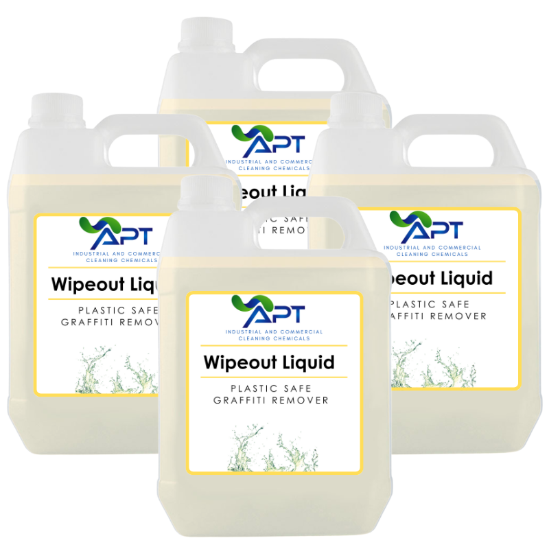 Plastic Safe Graffiti Remover - Wipeout Liquid - 4 x 5 Litres
