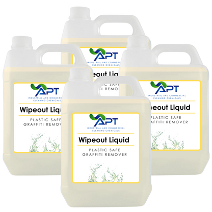 Plastic Safe Graffiti Remover - Wipeout Liquid - 4 x 5 Litres