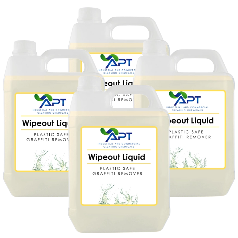 Plastic Safe Graffiti Remover - Wipeout Liquid - 4 x 5 Litres