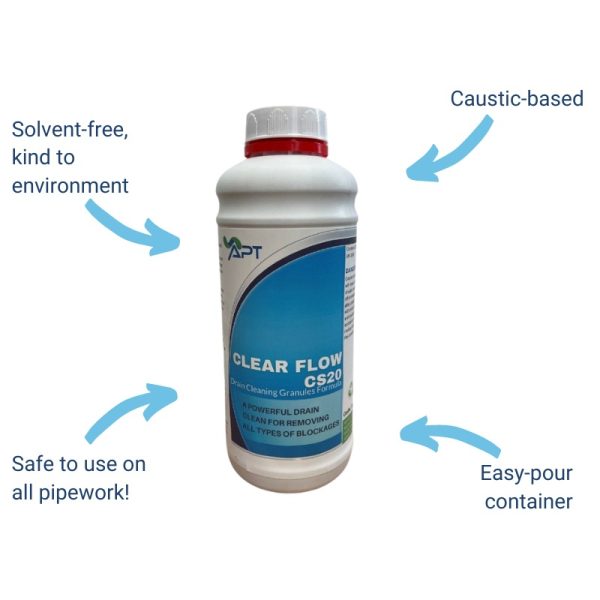 Drain Cleaner Granules - Clear Flow CS20 - Benefits