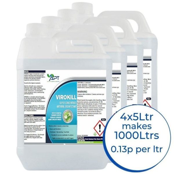 Antiviral Disinfectant Concentrate - VIROKILL - 4 x 5 litres